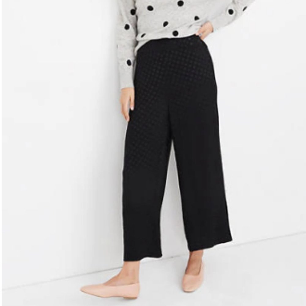 Madewell Drapey Jacquard Huston Pull-On Crop Pants